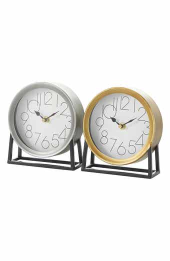UMA Set of 2 Round Desk Clocks