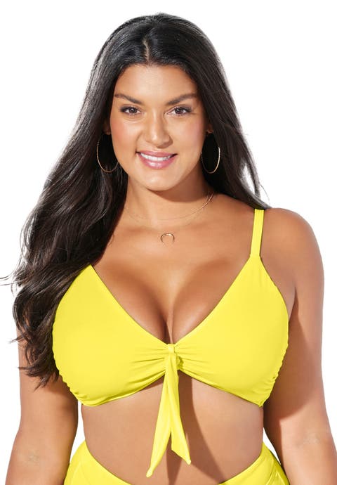 Mentor Tie Front Bikini Top (Plus Available)