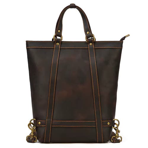 Steel Horse Leather The Icarus | Handmade Vintage Leather Backpack In Brown