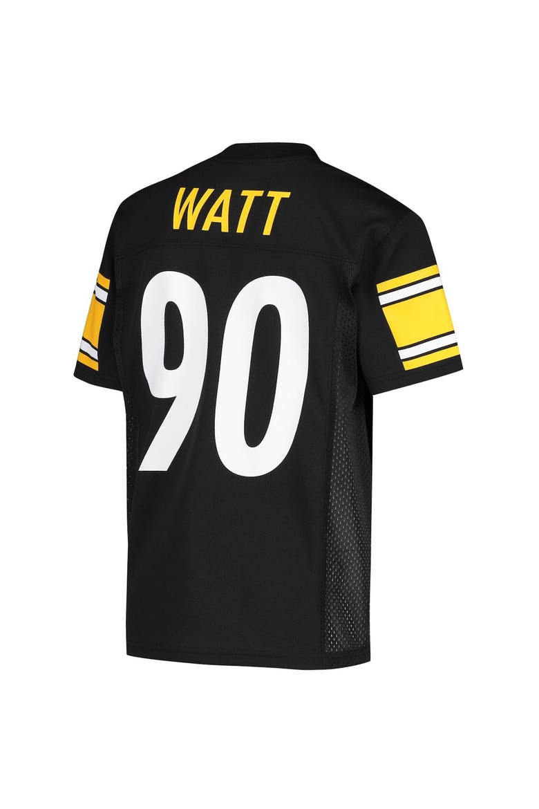 Youth T.J. Watt Black Pittsburgh Steelers Replica Player Jersey, Alternate, color, Black