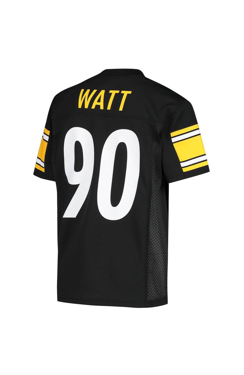 Outerstuff Youth T.J. Watt Black Pittsburgh Steelers Replica Player Jersey, Alternate, color, Black