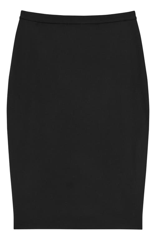 Shop Theory Trace Slim Fit Stretch Wool Skirt In Black