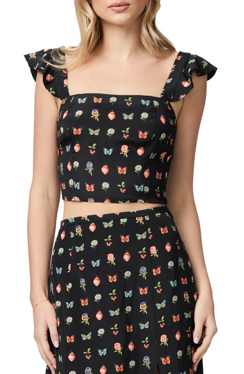 Naya Ruffle Strap Crop Tank