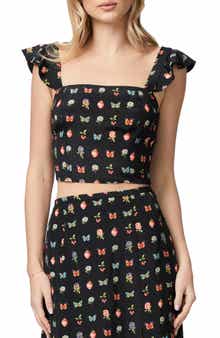 Naya Ruffle Strap Crop Tank