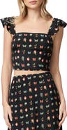 PAIGE Naya Ruffle Strap Crop Tank