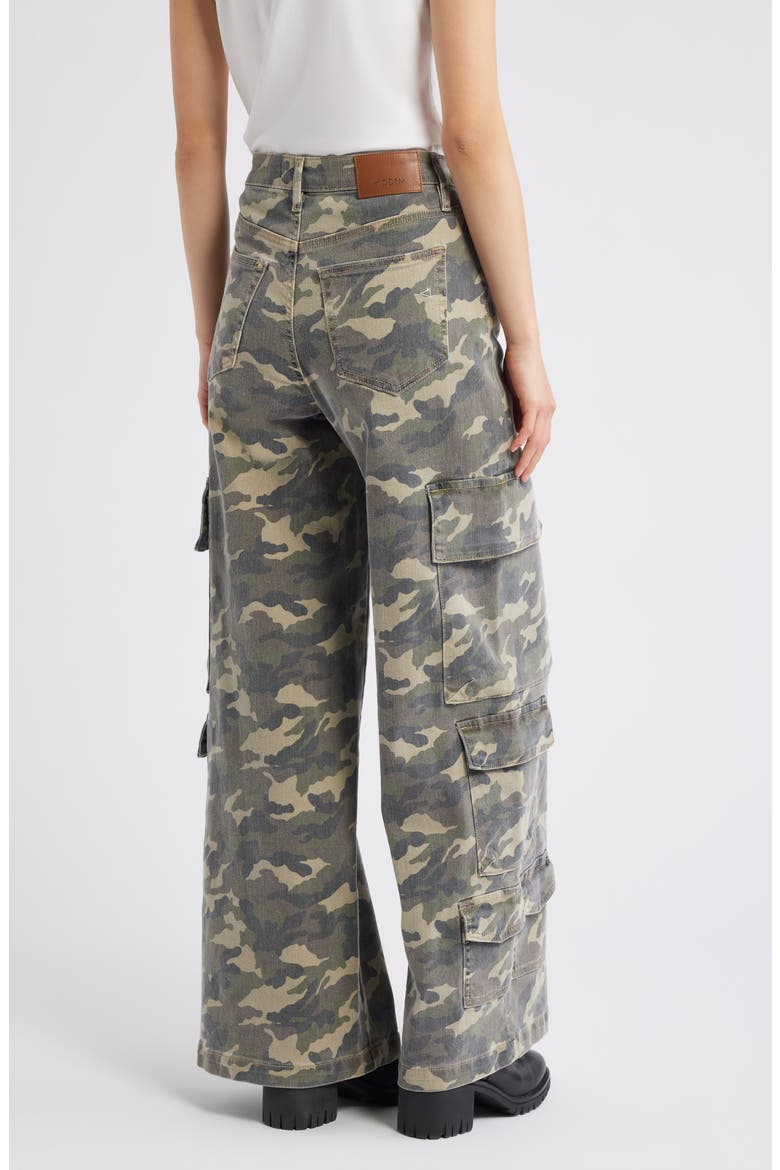 Camo Wide Leg Cargo Pants, Alternate, color, CAMO