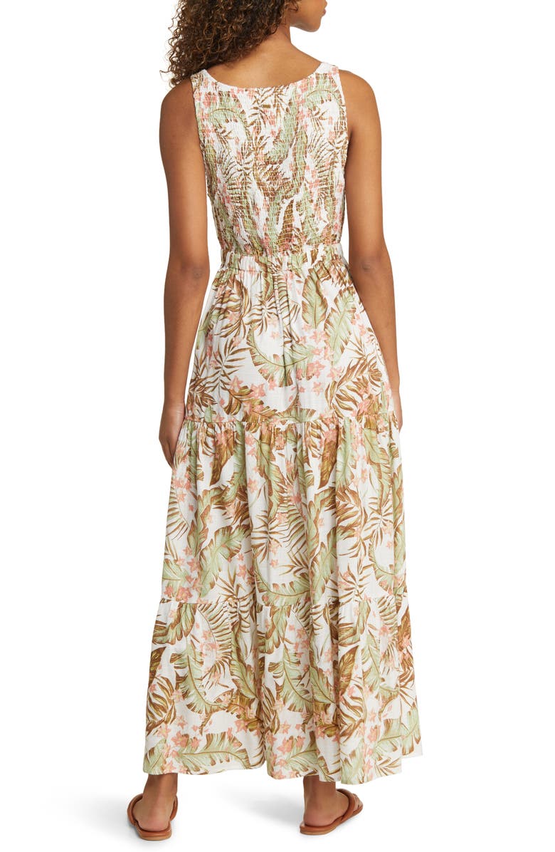 Rip Curl La Quinta Floral Smocked Maxi Dress, Alternate, color, 