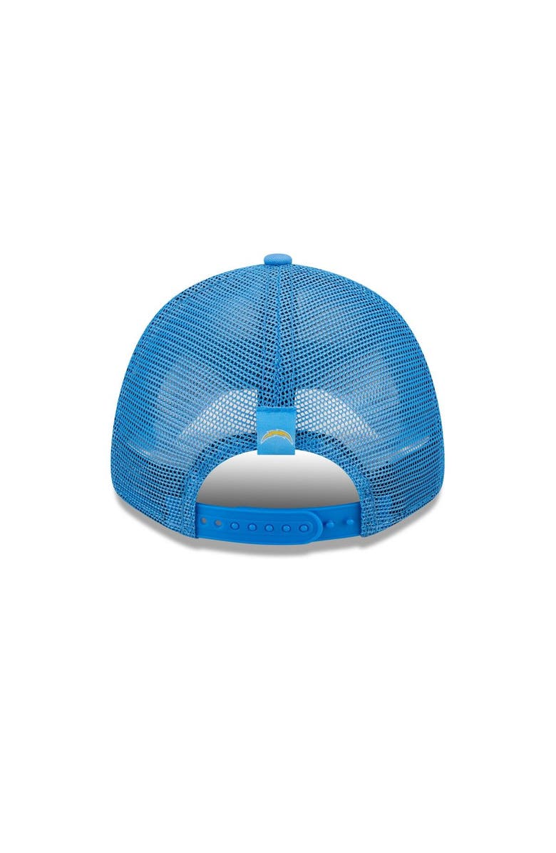 New Era Women's New Era   Powder Blue Los Angeles Chargers Team Trucker 9FORTY Snapback Hat, Alternate, color, 