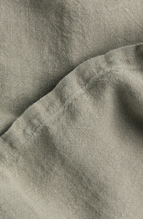 Parachute Vintaged Linen Bed Cover In Moss