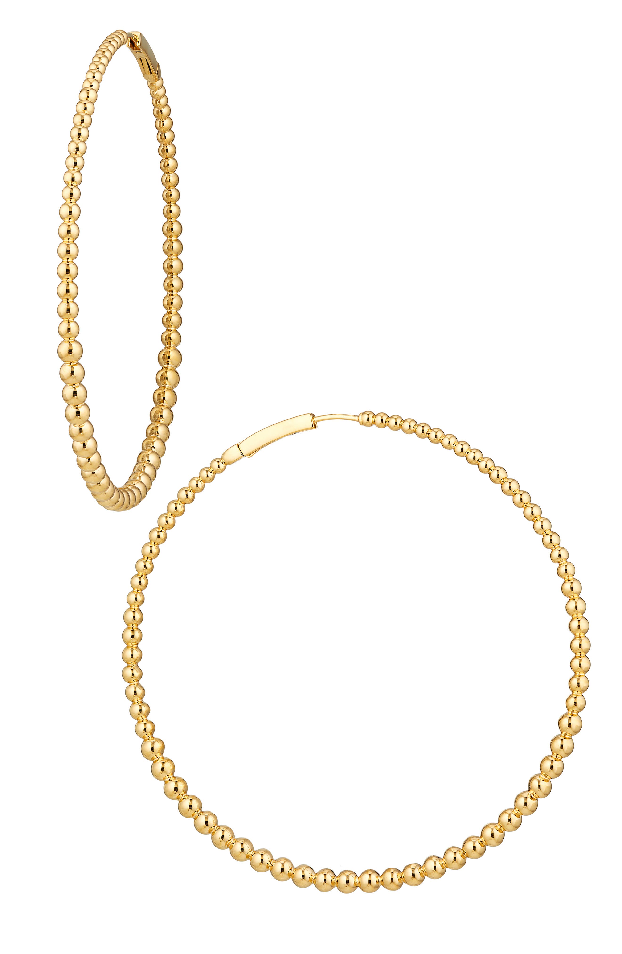 Large Dot Hoop Earrings