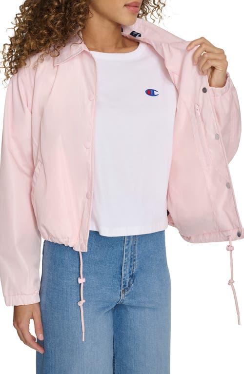 Champion Cropped Coach's Jacket In Pink