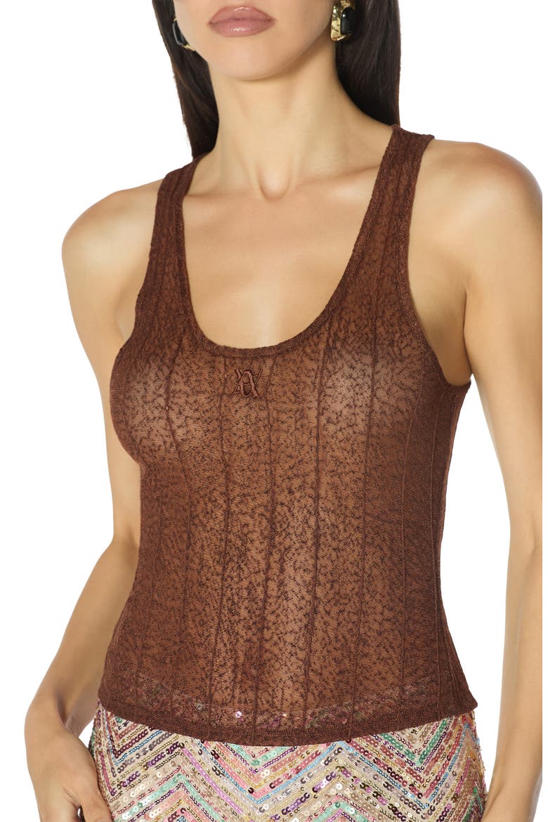 Akers Pointelle Knit Tank, Alternate, color, CAPPUCCINO