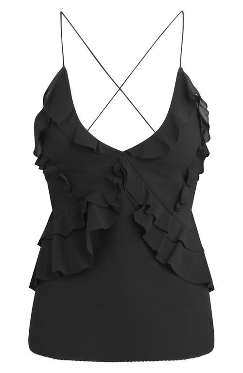 Favorite Daughter The Who Me Ruffle Camisole In Black