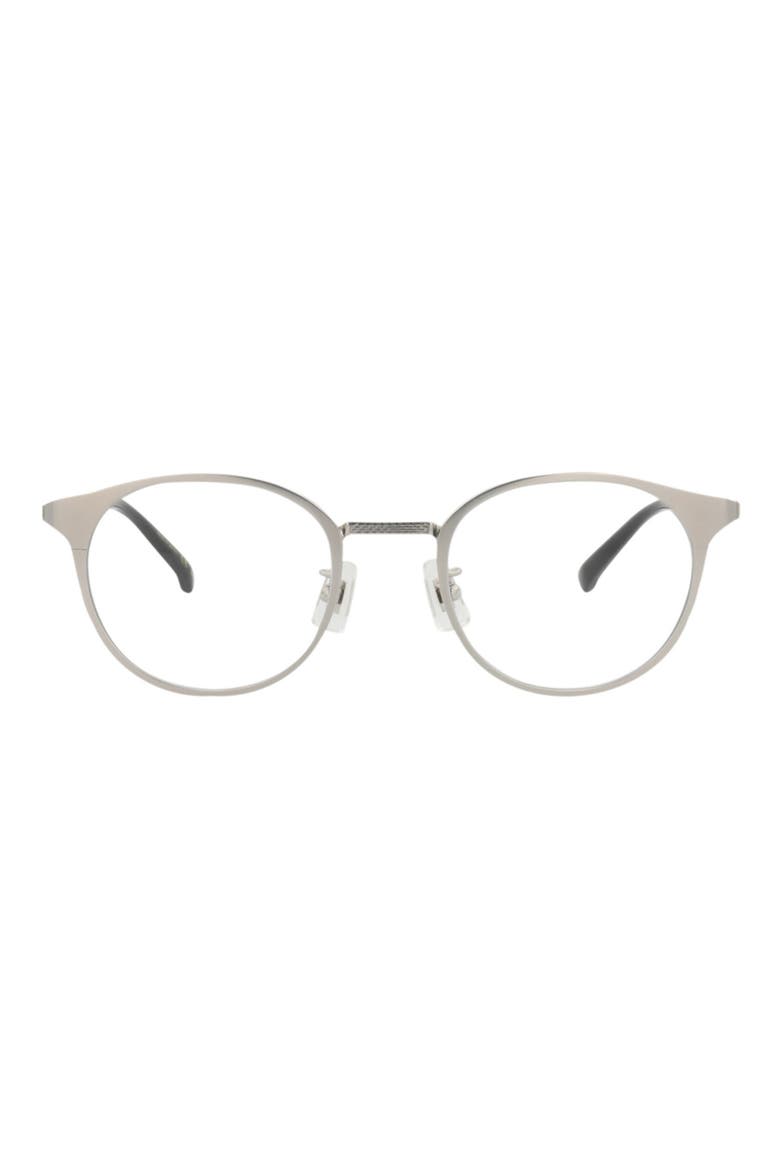 48mm Round Optical Glasses, Main, color, SILVER TRANSPARENT