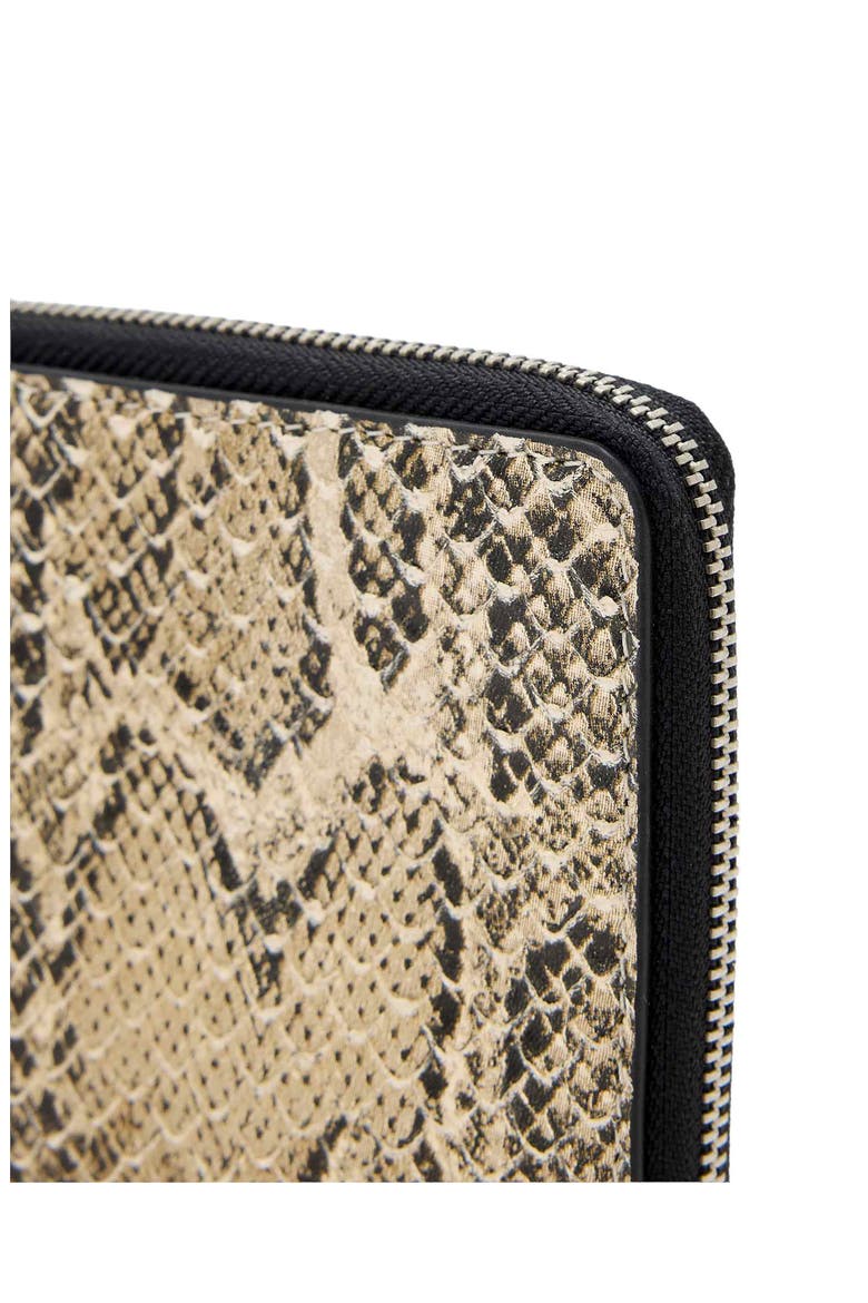 Lena Hex Leather Zip Wallet, Alternate, color, DESERT WHITE