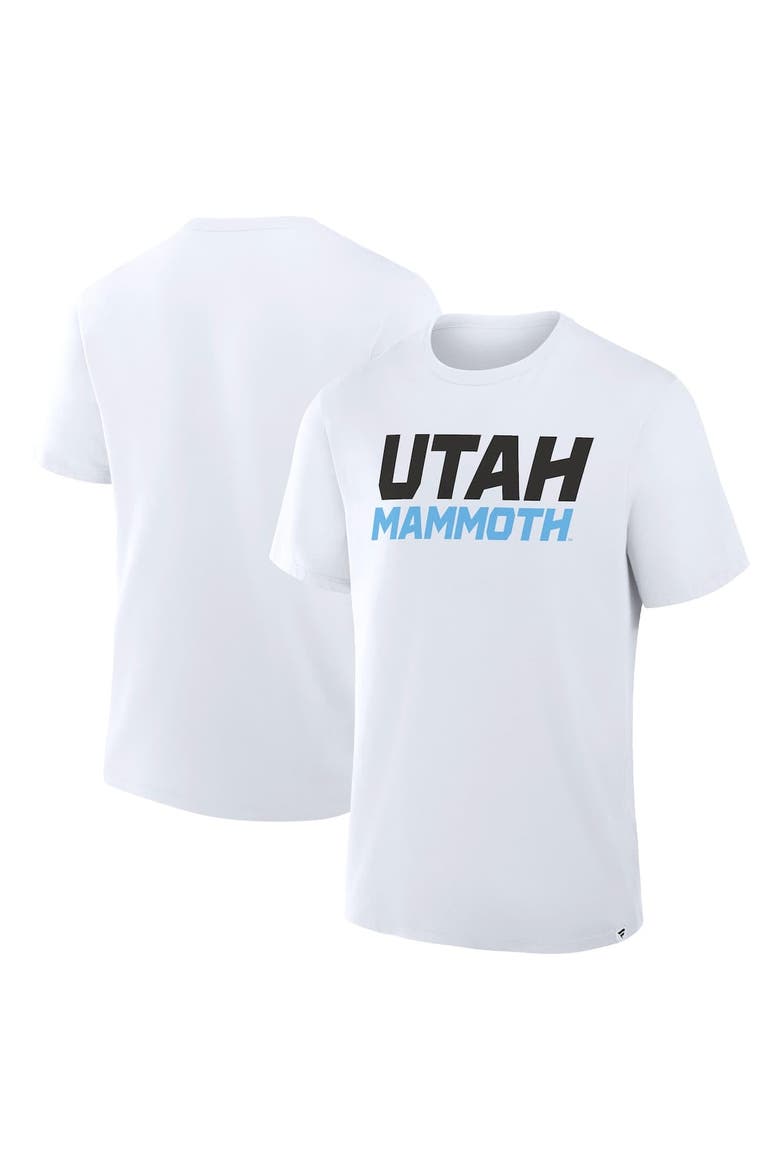 Men's Fanatics  White Utah Mammoth Wordmark Legacy T-Shirt, Main, color, White
