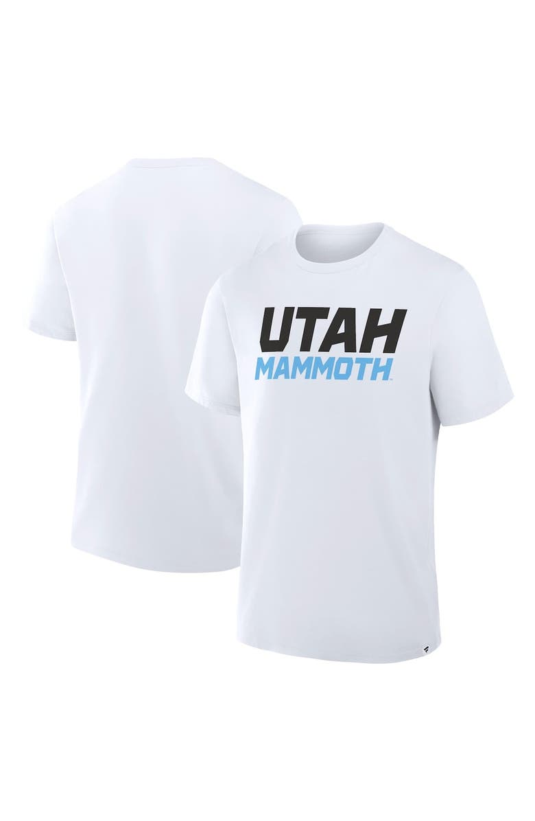 FANATICS Men's Fanatics White Utah Mammoth Wordmark Legacy T-Shirt, Main, color, White