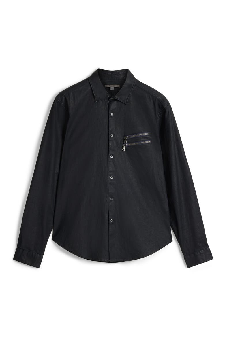 Slim Fit Button-Up Shirt Jacket, Alternate, color, NAVY