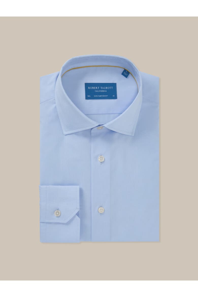 Reynolds Light Weight Poplin Contemporary Fit Shirt, Main, color, Light Blue