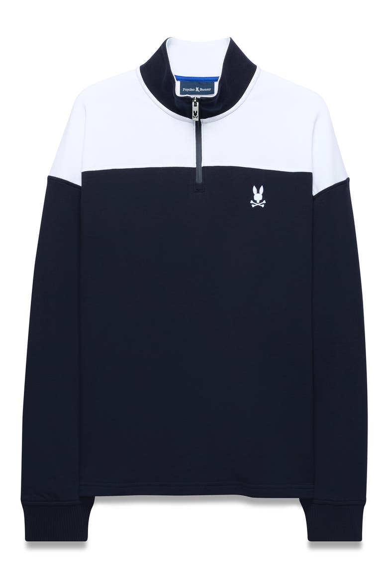 Gabe French Terry Quarter-Zip Pullover, Alternate, color, BARITONE B