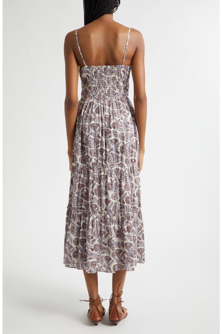 Aydin Print Tiered Cotton Sundress, Alternate, color, MEADOW