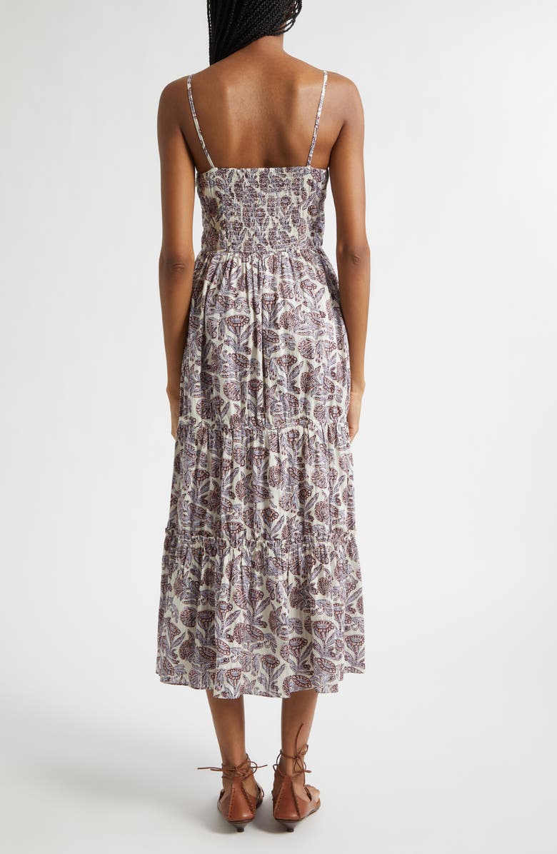 Ulla Johnson Aydin Print Tiered Cotton Sundress, Alternate, color, Meadow