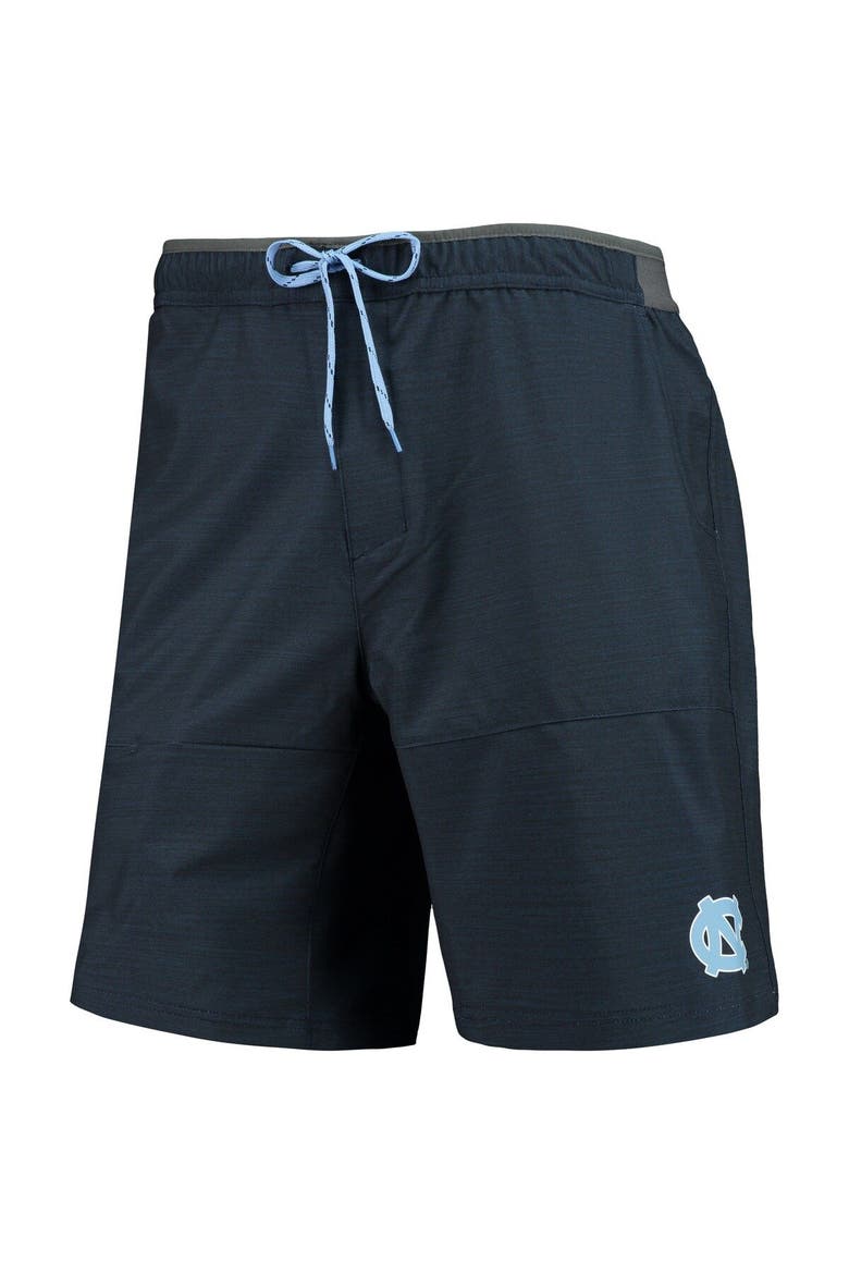Men's Columbia Heathered Navy North Carolina Tar Heels Twisted Creek Omni-Shield Shorts, Alternate, color, Heather Navy