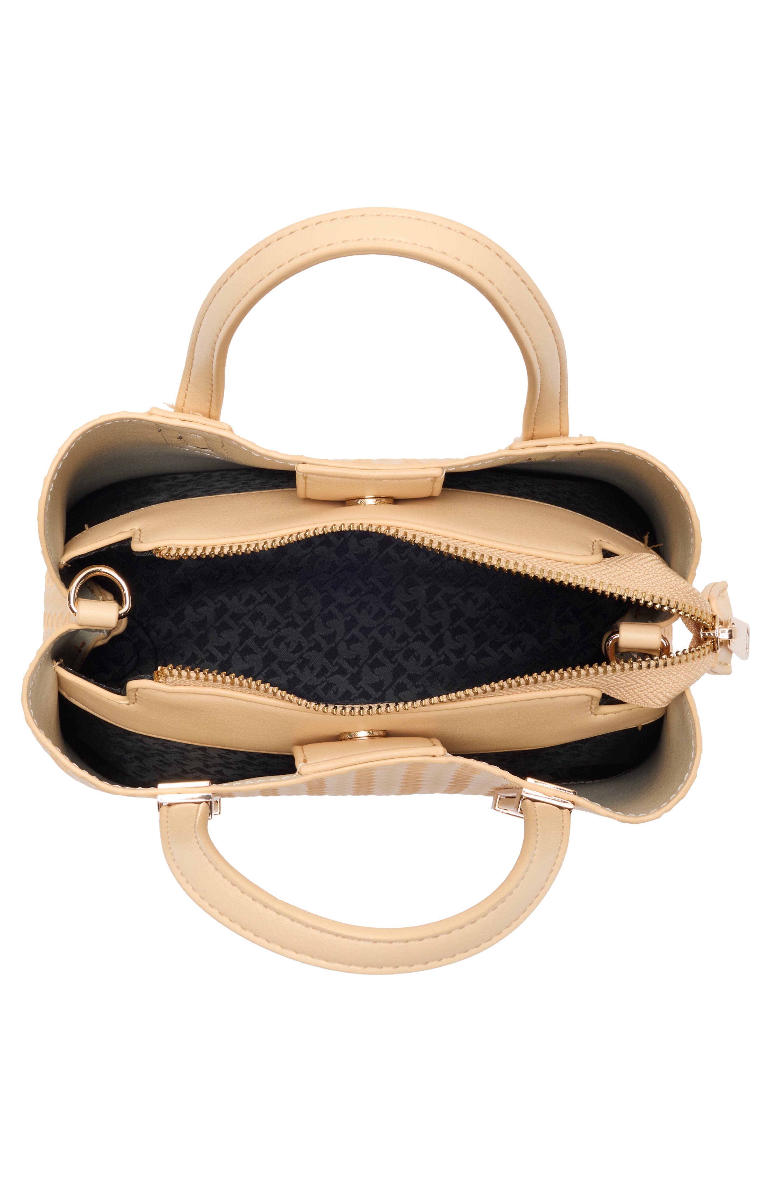 Dinky Dorrie Faux Leather Satchel, Alternate, color, LEMON
