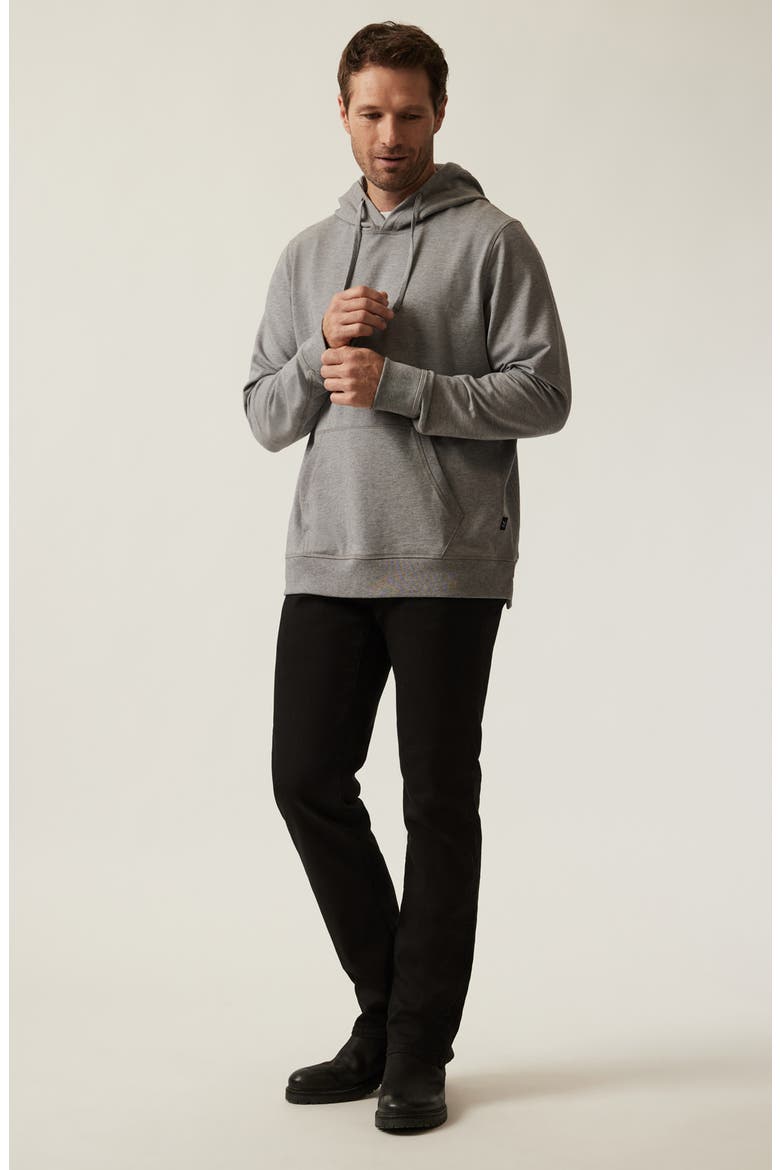 Stretch French Terry Hoodie, Alternate, color, GREY MELANGE