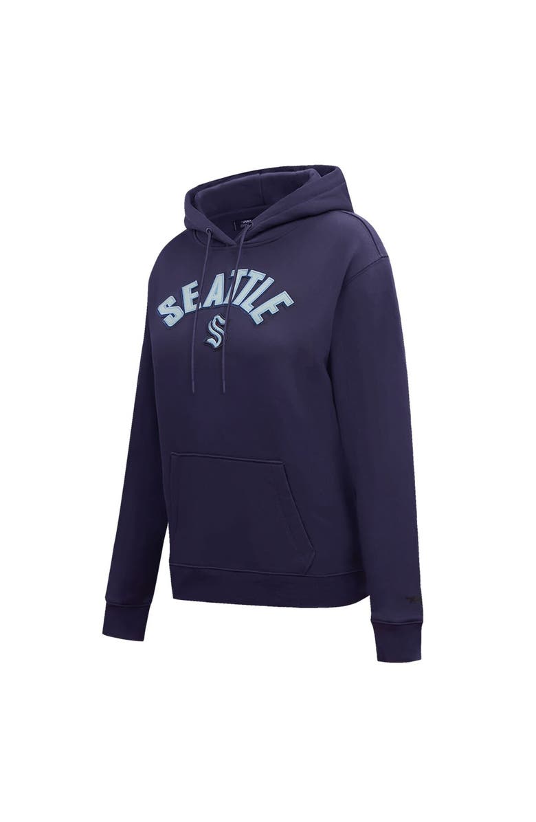 PRO STANDARD Women's Pro Standard Navy Seattle Kraken Classic Chenille Pullover Hoodie, Alternate, color, Navy