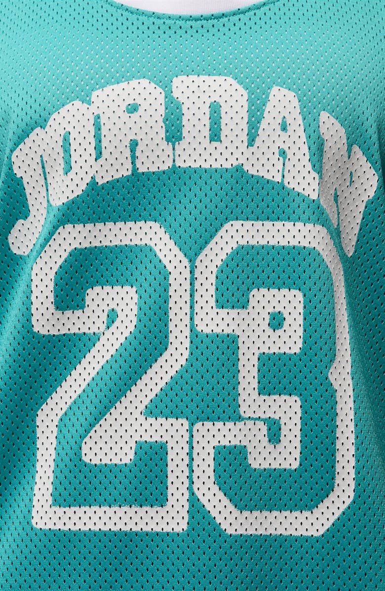 Jordan 40th Anniversary Mesh Tank Jersey, Alternate, color, Washed Teal/ White/ White