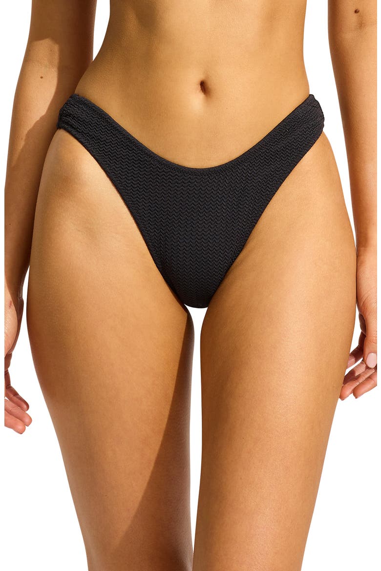 Rio High Cut Bikini Bottoms, Main, color, BLACK