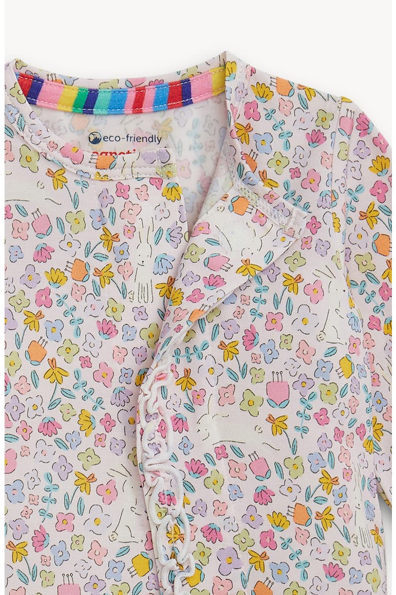 Bunny Blossom Magnetic Convertible Footie, Alternate, color, BUNNY