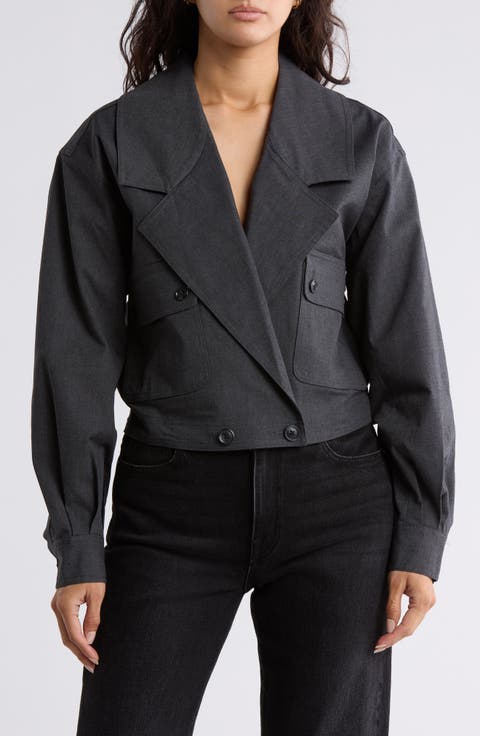 Myla Cotton Blend Crop Jacket