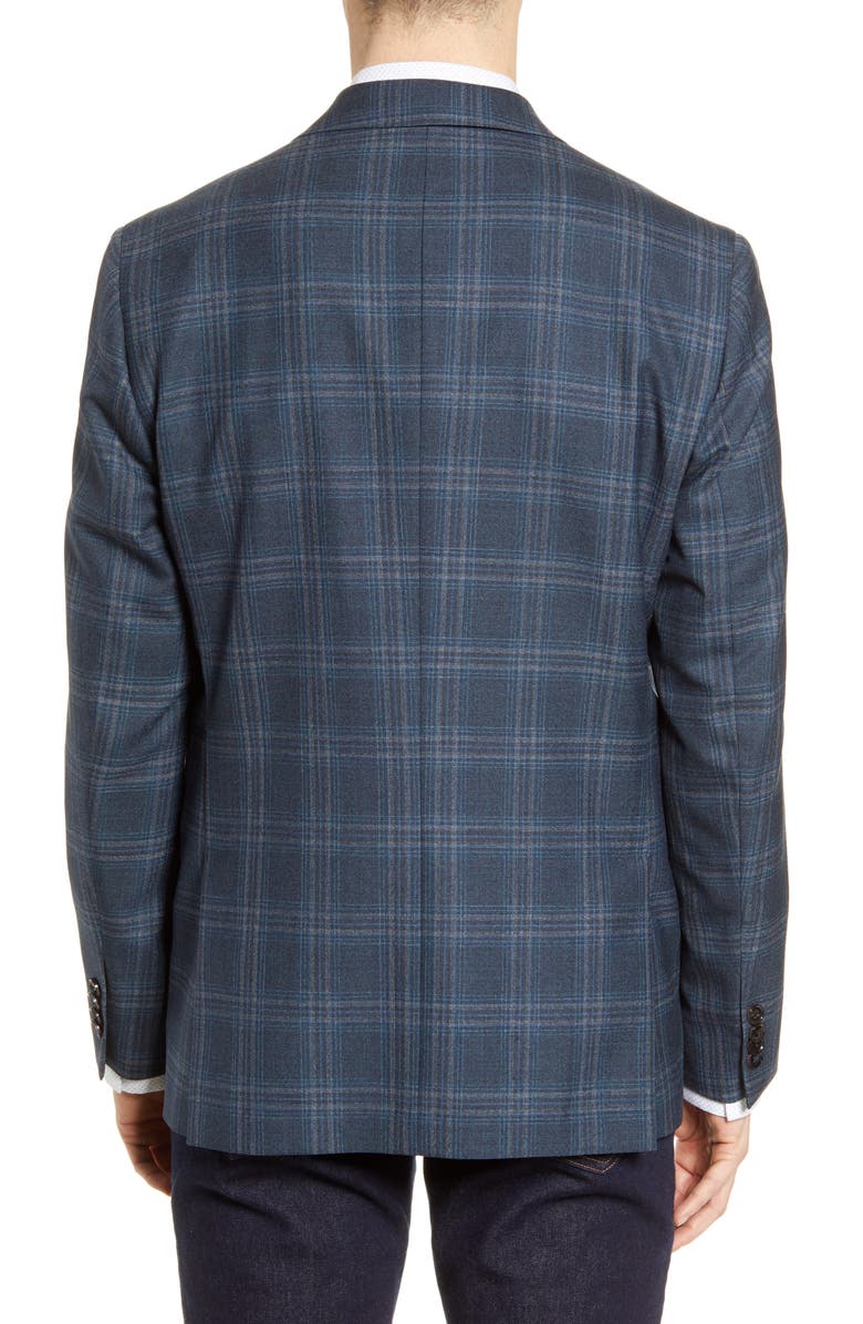 Ted Baker London Konan Plaid Trim Fit Sport Coat, Alternate, color, 