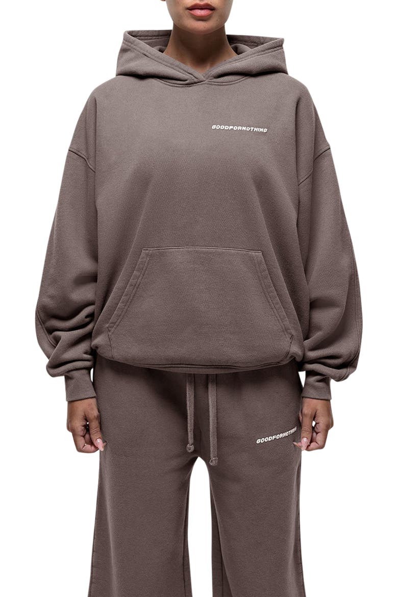 Vintage Taupe Relaxed Hoodie, Main, color, Brown