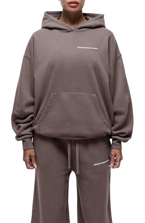 Vintage Taupe Relaxed Hoodie