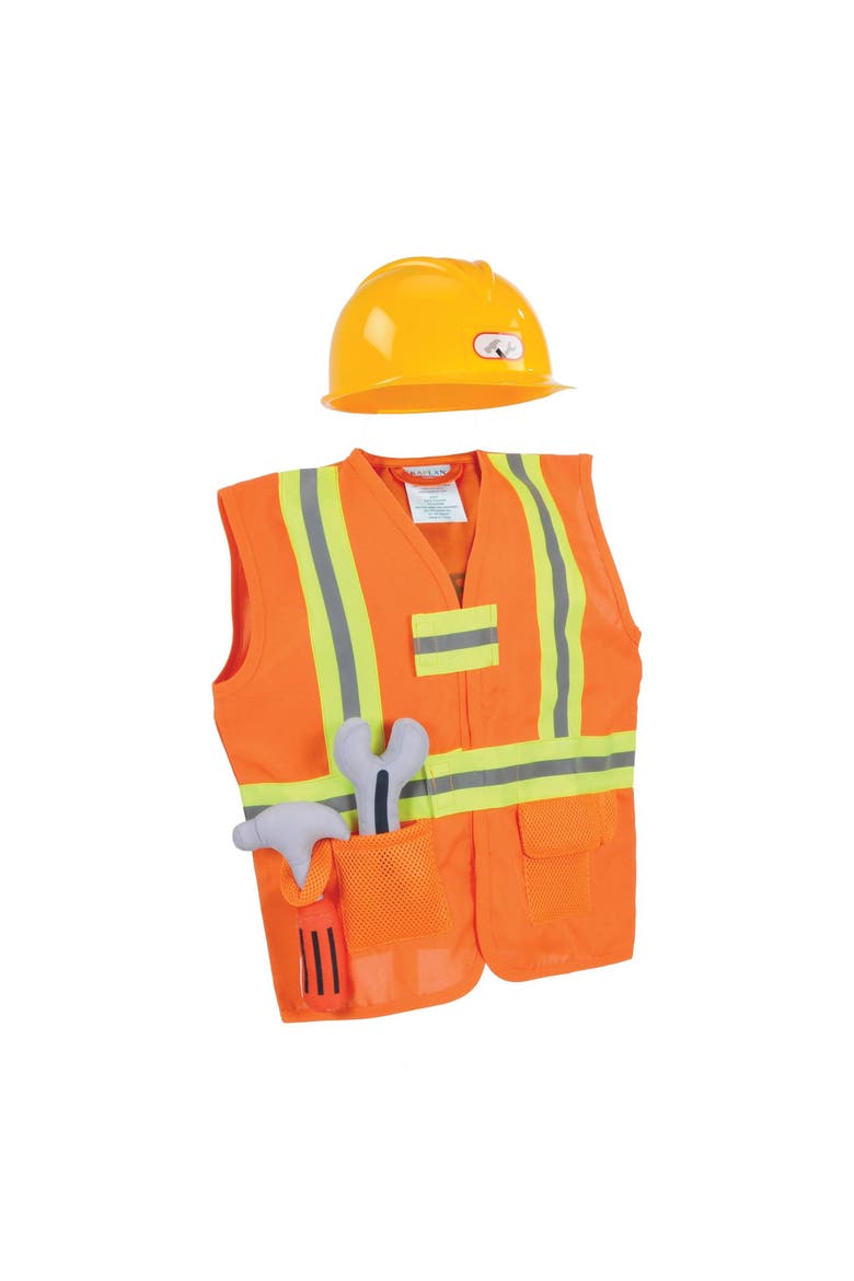 Construction Worker Garment Career Dress Up, Alternate, color, Orange
