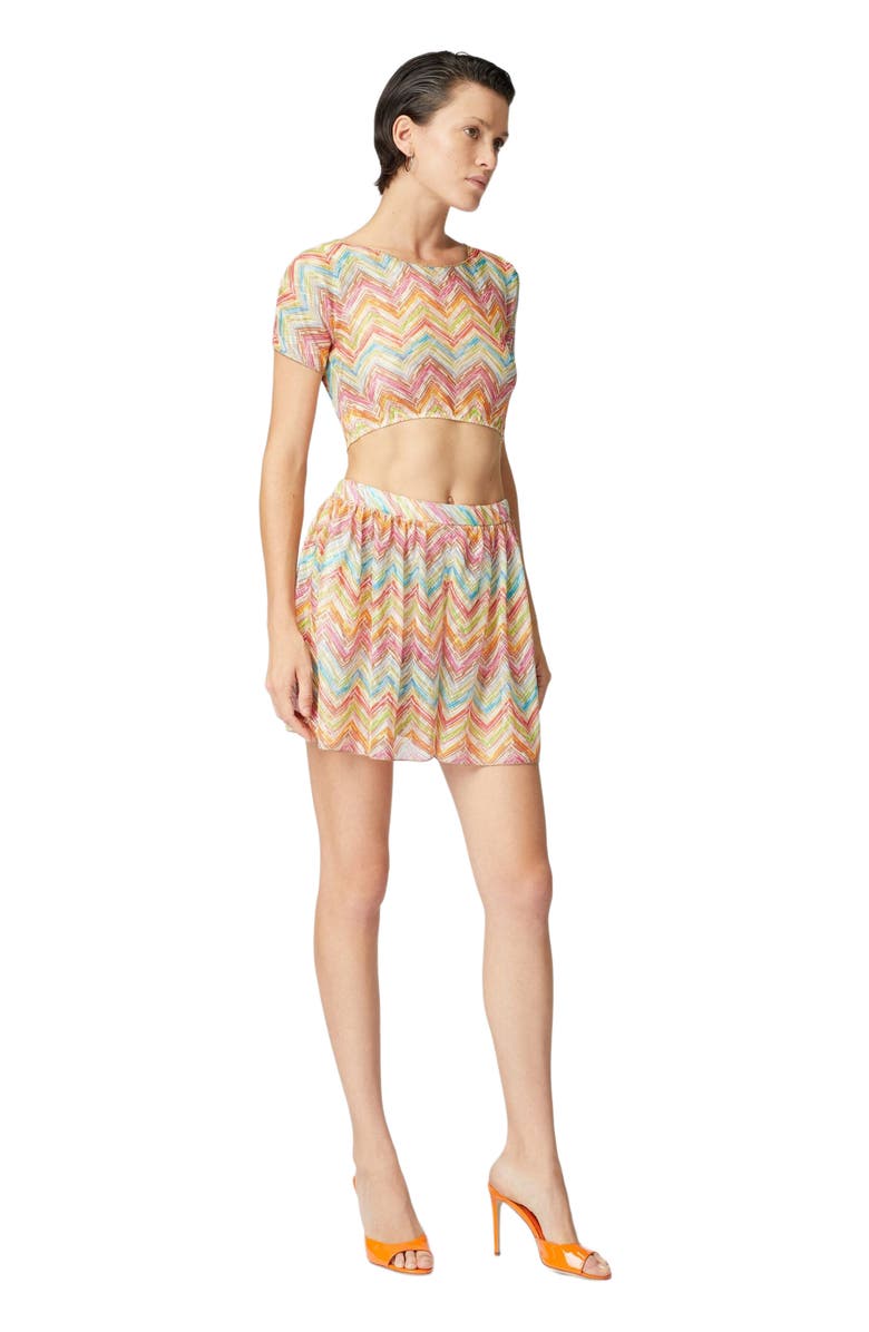 Missoni Printed Tulle Cover-up Shorts, Main, color, Multicoloured