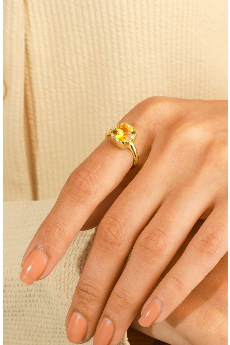 Solitaire Stone Ring, Alternate, color, YELLOW