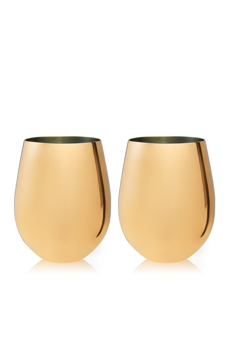 Viski Stemless Wine Glasses Set of 2, Main, color,