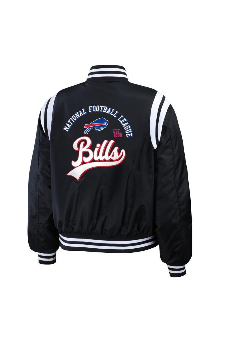 WEAR by Erin Andrews Women's WEAR by Erin Andrews Black Buffalo Bills Full-Zip Bomber Jacket, Alternate, color,