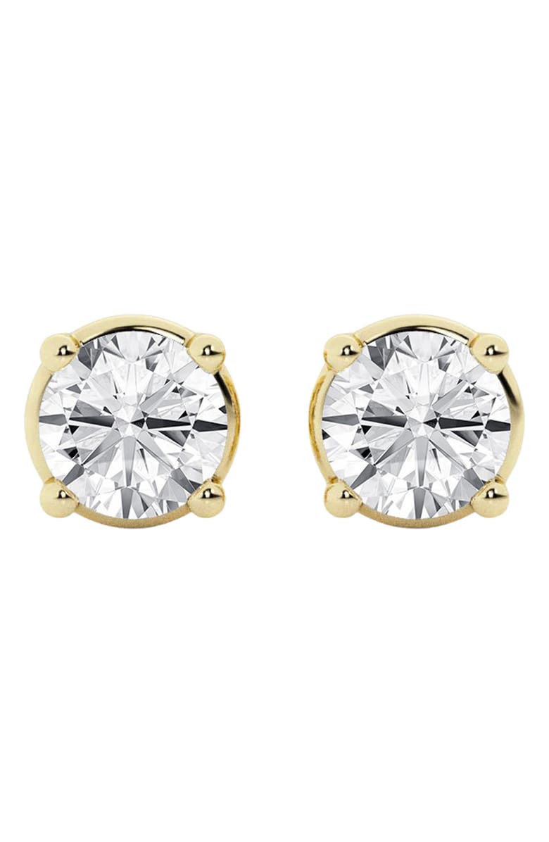 Badgley Mischka Collection Round Cut Lab Created Diamond Stud Earrings - 0.5ctw, Alternate, color, 0.5 Ctw Yellow Gold