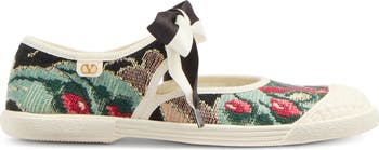 ヴァレンティノ Bay By Bay バレリーナスニーカー W2S0LH9JRHR2M Ballerina Bay By Bay Sneaker In Jacquard Fabric With Floral