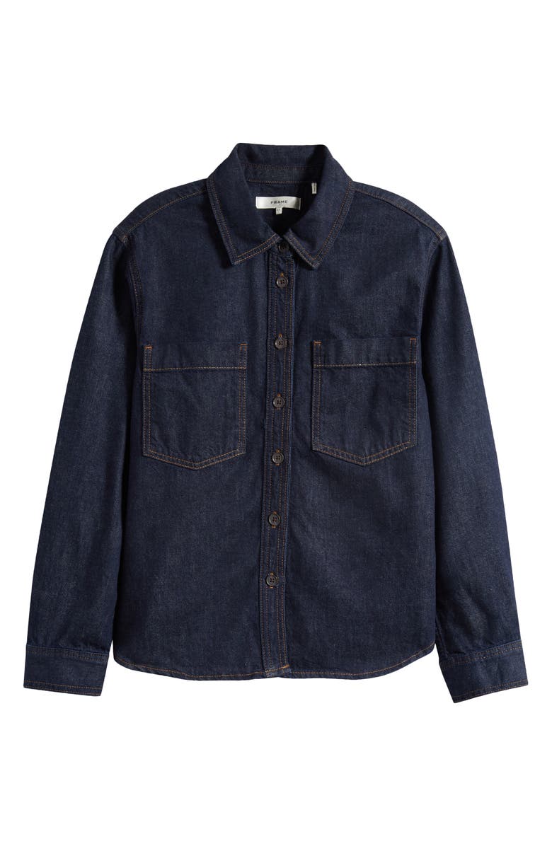 FRAME The Polished Denim Button-Up Shirt, Alternate, color, Rinse