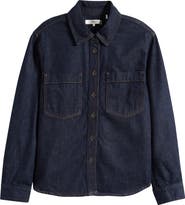 FRAME The Polished Denim Button-Up Shirt