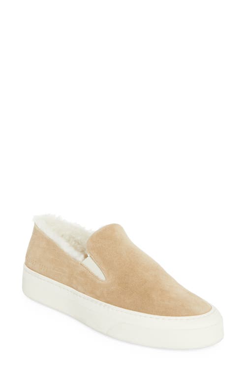 Common Projects Genuine Shearling Slip-on Sneaker In Multi