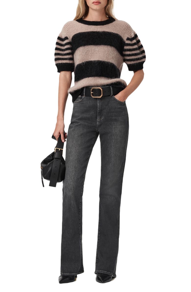 AllSaints Maisie Flare Jeans, Alternate, color, Washed Grey