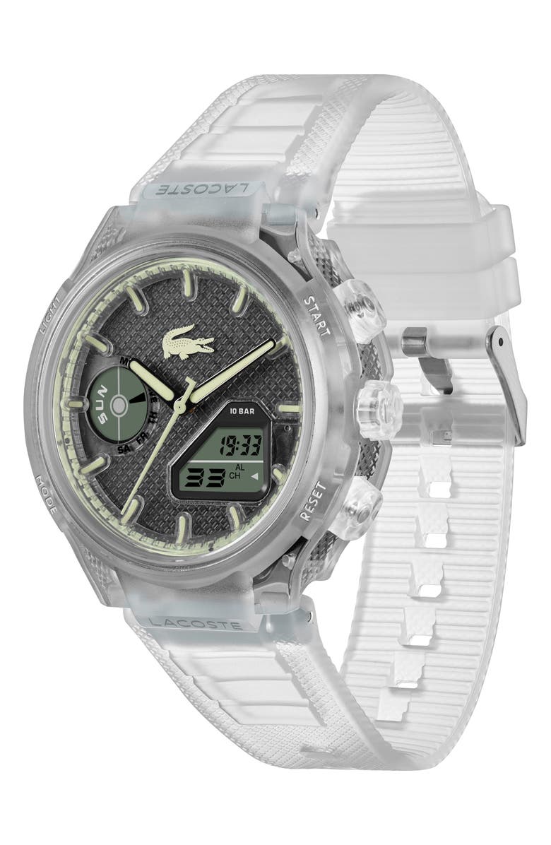 Lacoste LC33 Silicone Strap Watch, 44mm, Alternate, color,