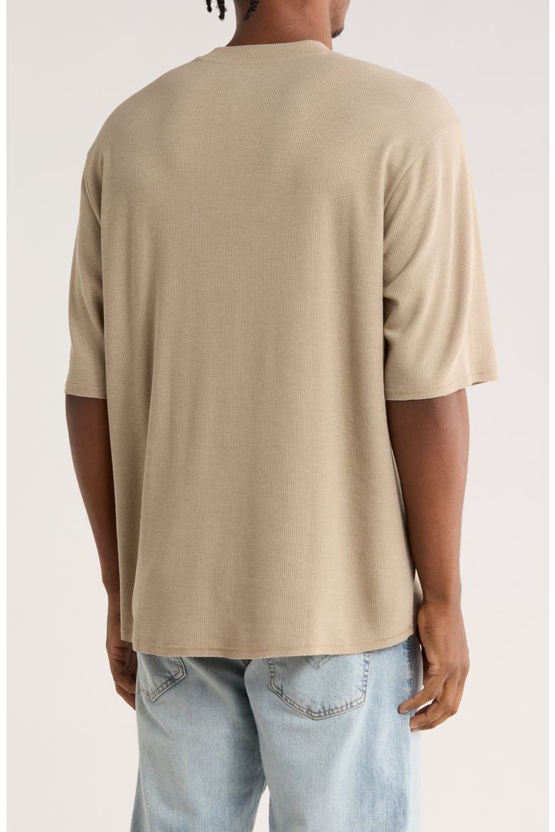 Oversize Thermal T-Shirt, Alternate, color, TAN TEAK
